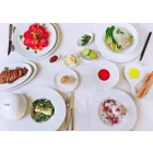 Ensemble de service ovale en porcelaine blanche moderne 2 pièces - Télescope Viadurini