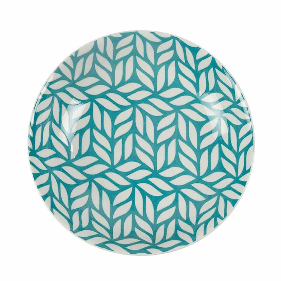 Service de table complet en porcelaine colorée 18 pièces - Indonésie Viadurini