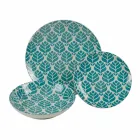 Service de table complet en porcelaine colorée 18 pièces - Indonésie Viadurini