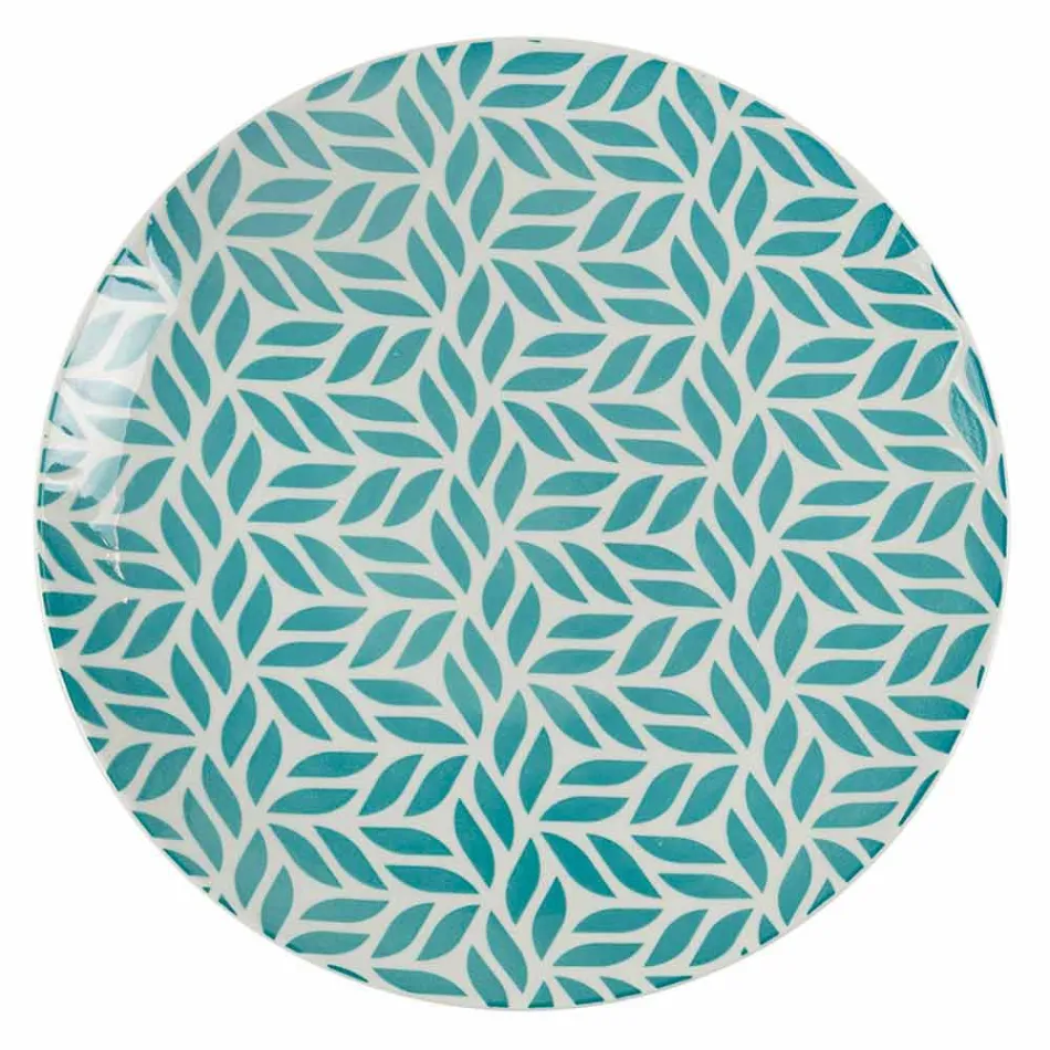 Service de table complet en porcelaine colorée 18 pièces - Indonésie Viadurini