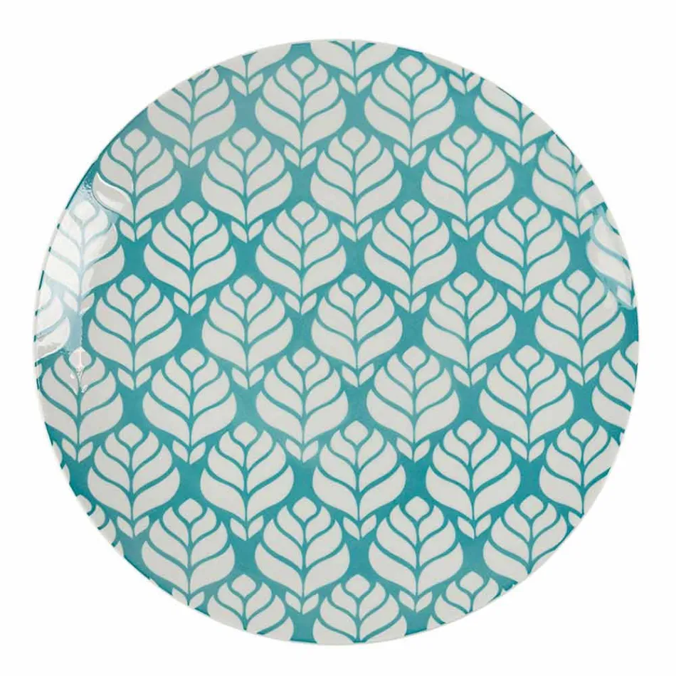 Service de table complet en porcelaine colorée 18 pièces - Indonésie Viadurini