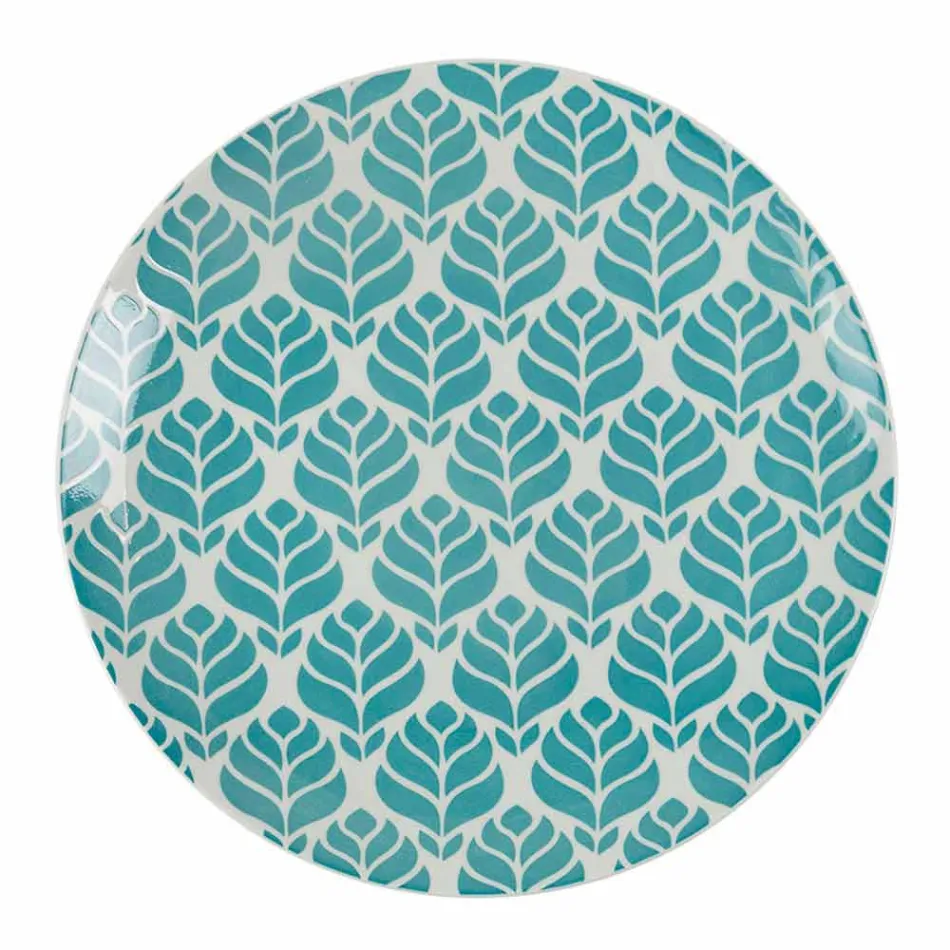 Service de table complet en porcelaine colorée 18 pièces - Indonésie Viadurini