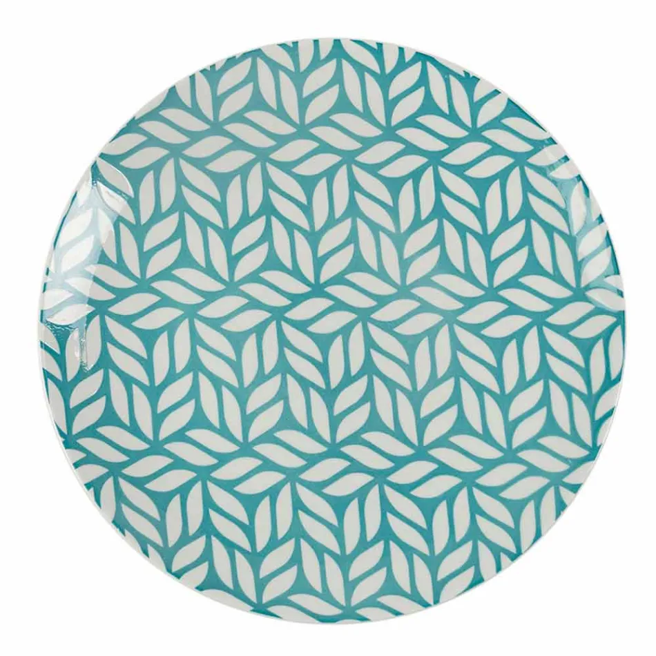 Service de table complet en porcelaine colorée 18 pièces - Indonésie Viadurini