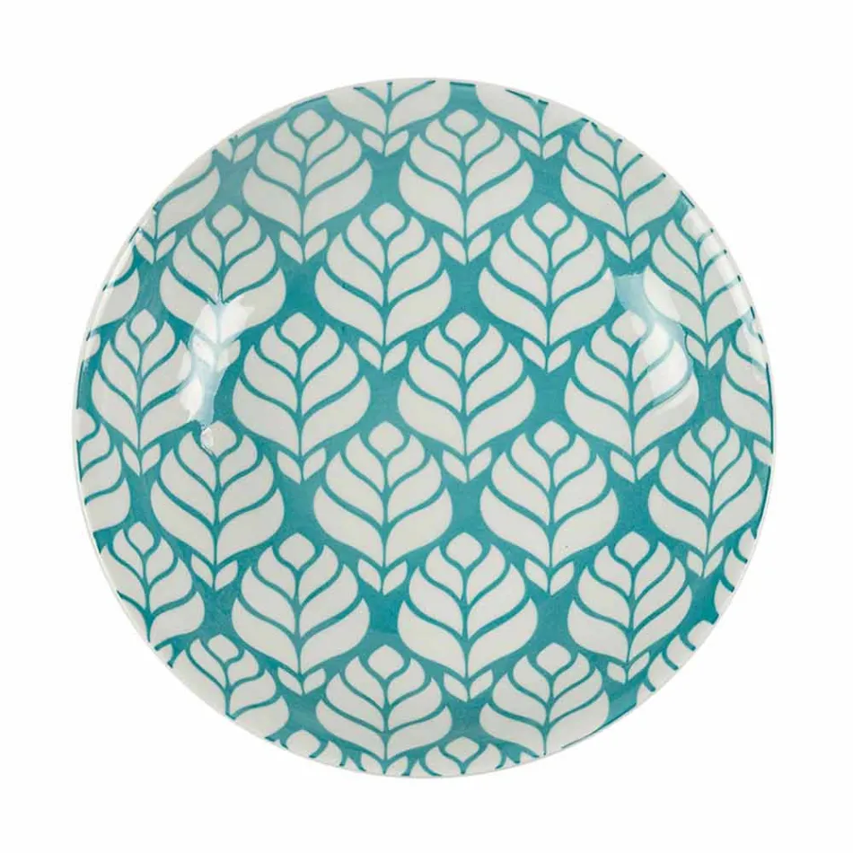 Service de table complet en porcelaine colorée 18 pièces - Indonésie Viadurini