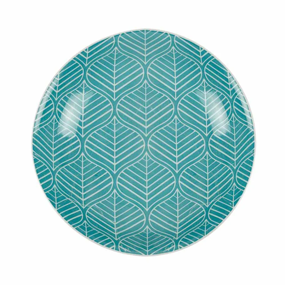 Service de table complet en porcelaine colorée 18 pièces - Indonésie Viadurini