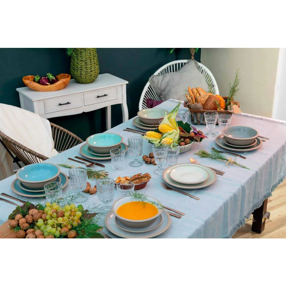 Ensemble de vaisselle de vaisselle de couleur 18 pièces - Osteria Viadurini