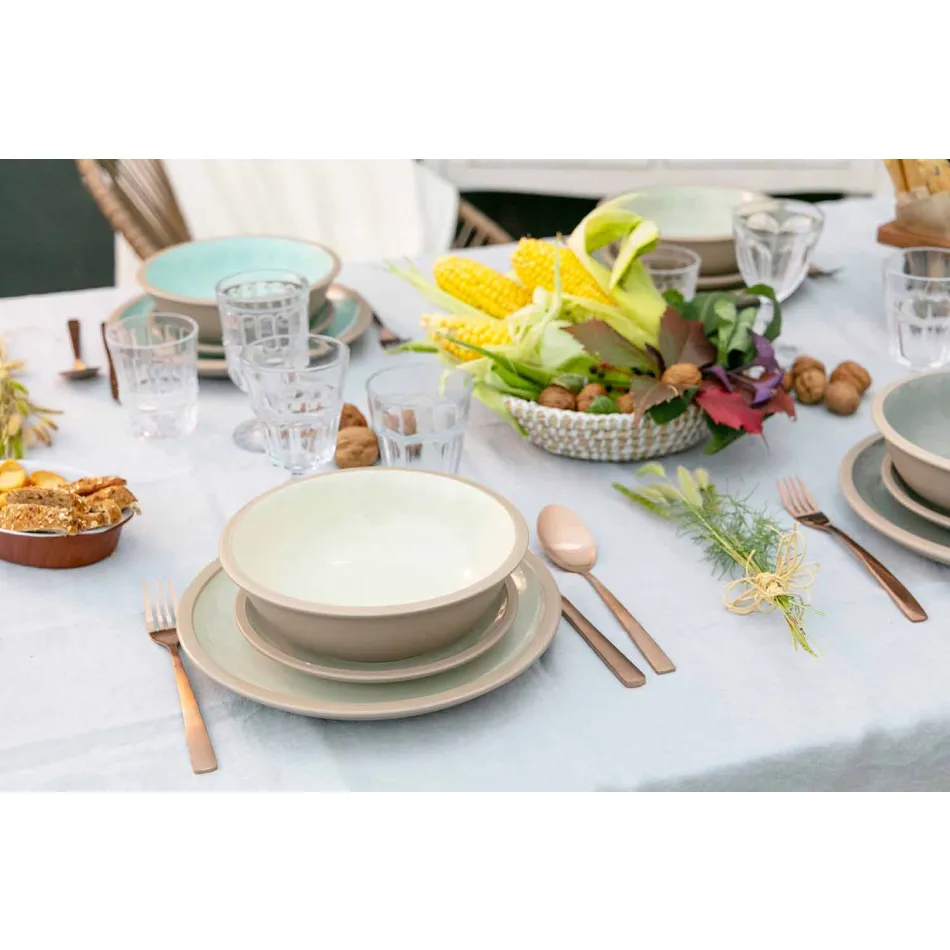 Ensemble de vaisselle de vaisselle de couleur 18 pièces - Osteria Viadurini