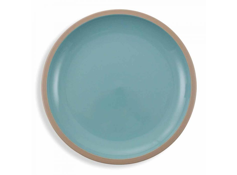 Service de vaisselle assiettes colorées design complet 18 pièces - Osteria