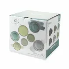 Service de vaisselle assiettes colorées design complet 18 pièces - Osteria Viadurini