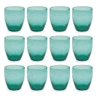 Coffret de 12 verres à eau en verre soufflé coloré - Guerrero Viadurini