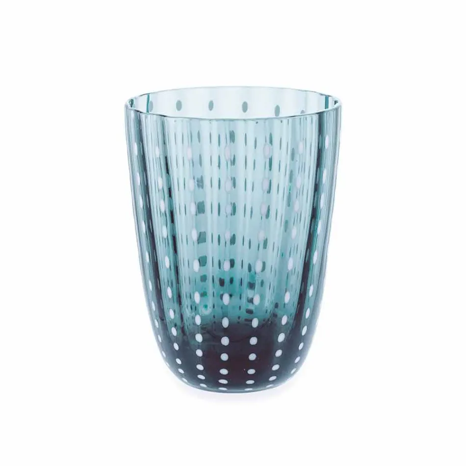Ensemble de 6 verres design modernes en verre coloré pour l'eau - Botswana Viadurini
