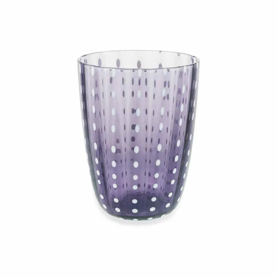 Ensemble de 6 verres design modernes en verre coloré pour l'eau - Botswana Viadurini