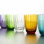 Ensemble de 6 verres design modernes en verre coloré pour l'eau - Botswana Viadurini