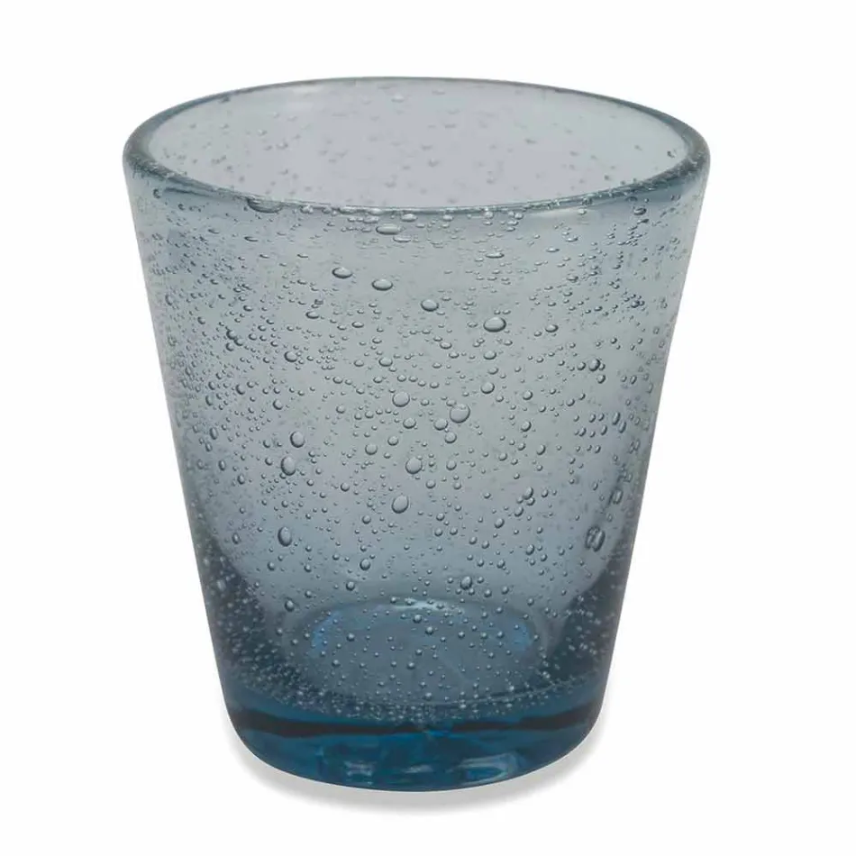 Ensemble de 6 verres colorés en verre soufflé des Abruzzes - Eau Viadurini