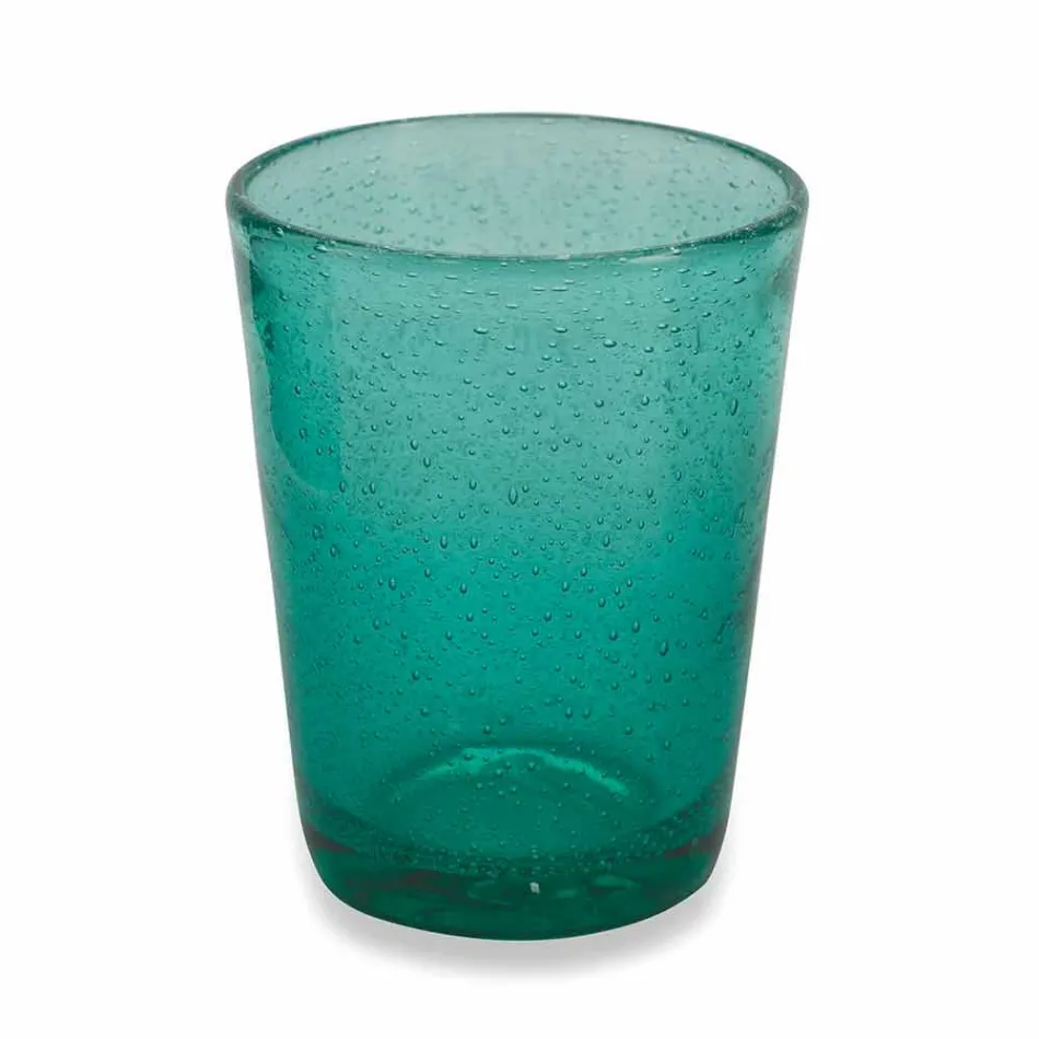 Ensemble de 6 verres colorés en verre soufflé des Abruzzes - Eau Viadurini