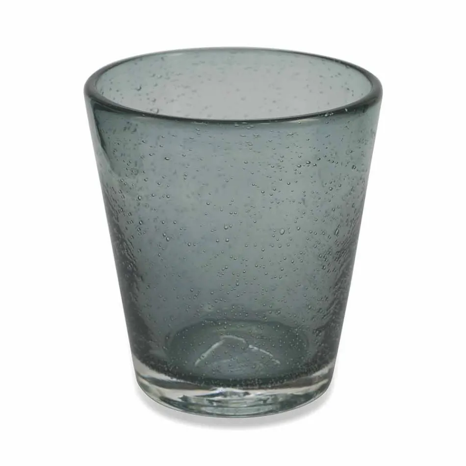 Ensemble de 6 verres colorés en verre soufflé des Abruzzes - Eau Viadurini