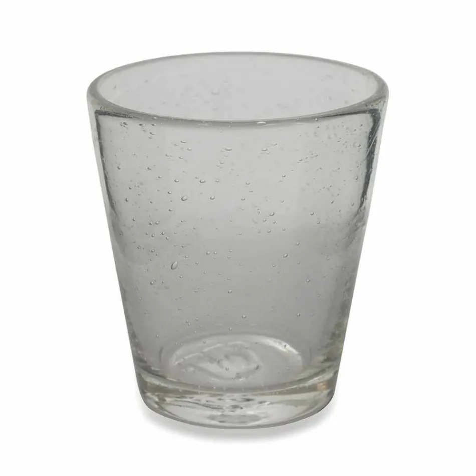 Ensemble de 6 verres colorés en verre soufflé des Abruzzes - Eau Viadurini