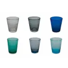 Ensemble de 6 verres colorés en verre soufflé des Abruzzes - Eau Viadurini