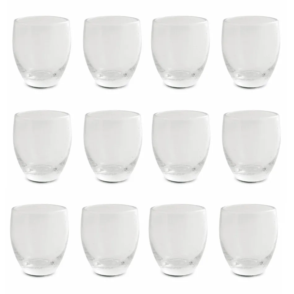 Ensemble de verres en verre soufflé transparent 12 pièces - Guerrero Viadurini