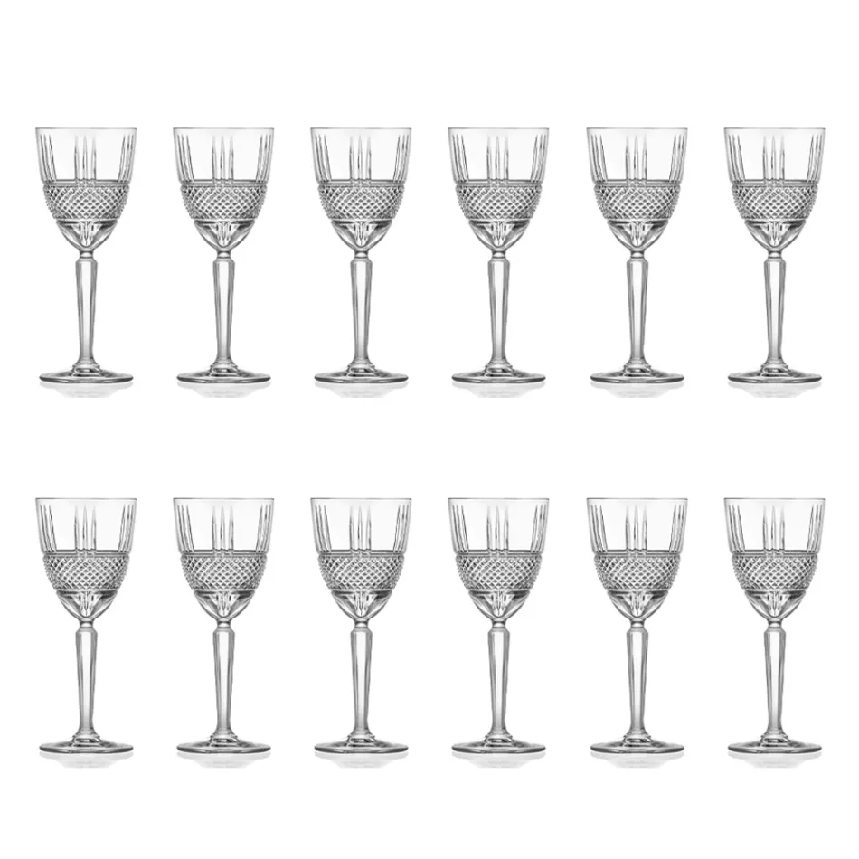Service Verres à Vin ou à Eau Cristal Ecologique 12 Pcs - Lively Viadurini