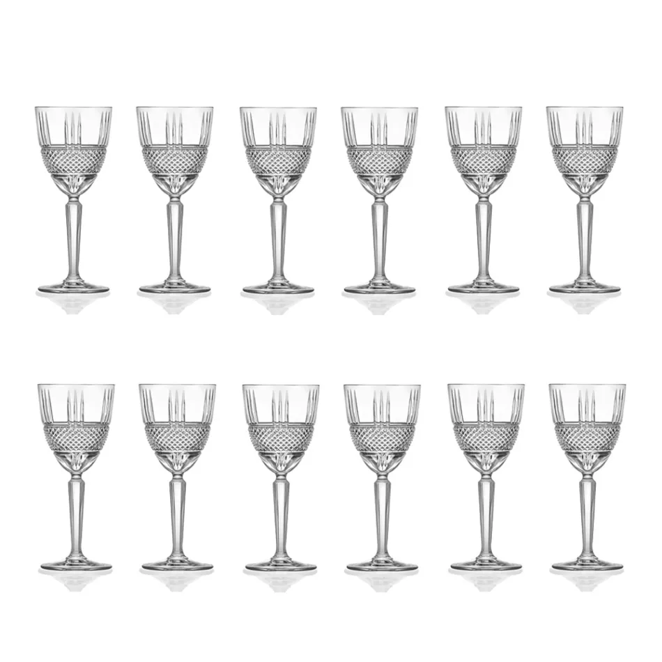 Service Verres à Vin ou à Eau Cristal Ecologique 12 Pcs - Lively Viadurini