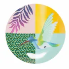 Service de vaisselle 18 pièces en porcelaine et grès design coloré - Tropycale Viadurini