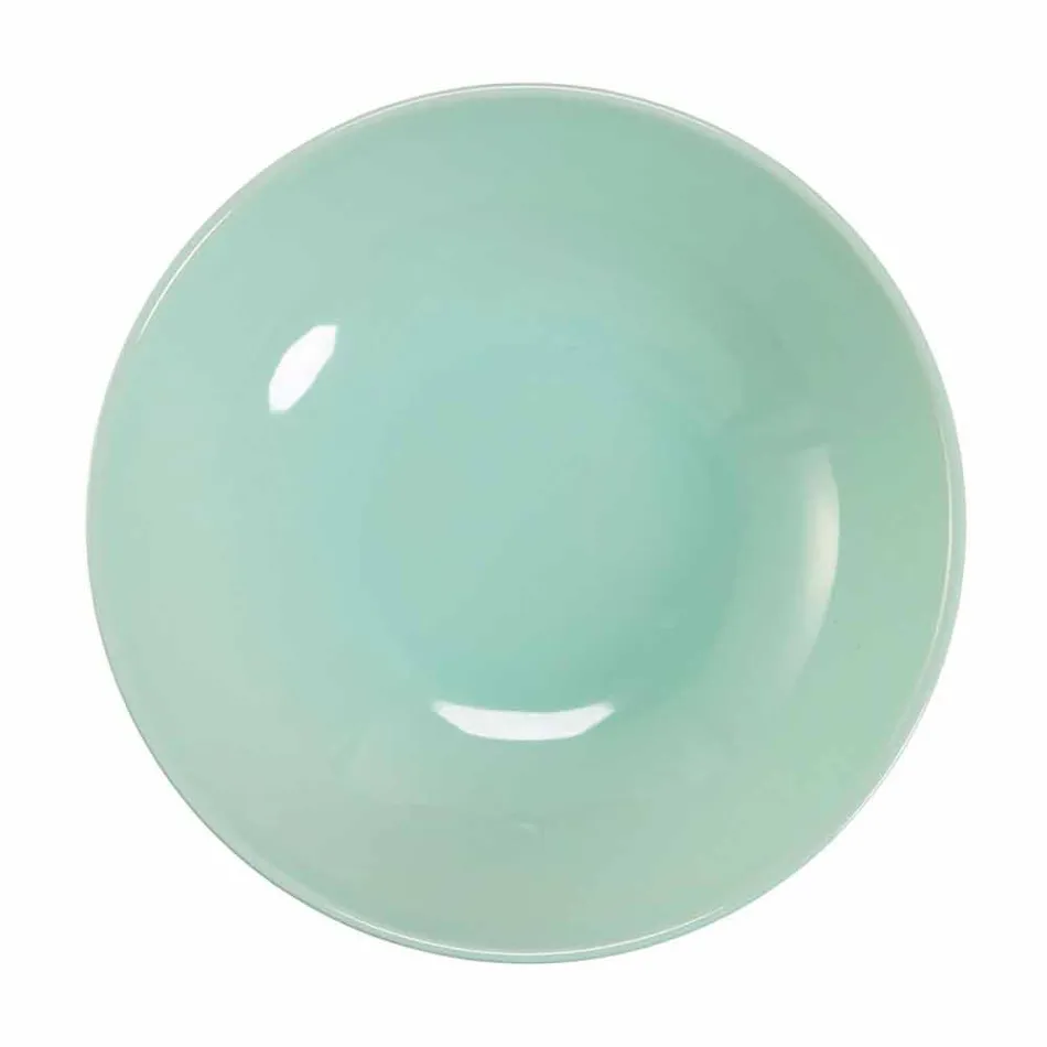 Service de vaisselle 18 pièces en porcelaine et grès design coloré - Tropycale Viadurini