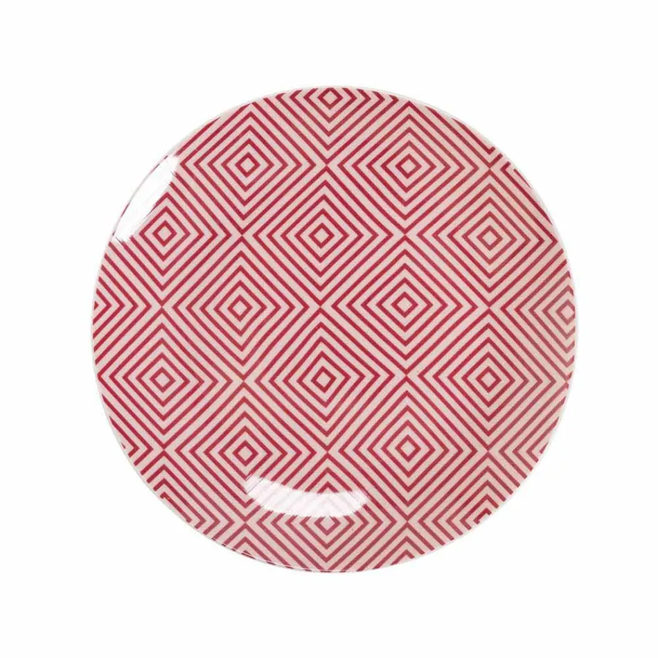 Service de vaisselle 18 pièces en porcelaine et grès design coloré - Tropycale Viadurini