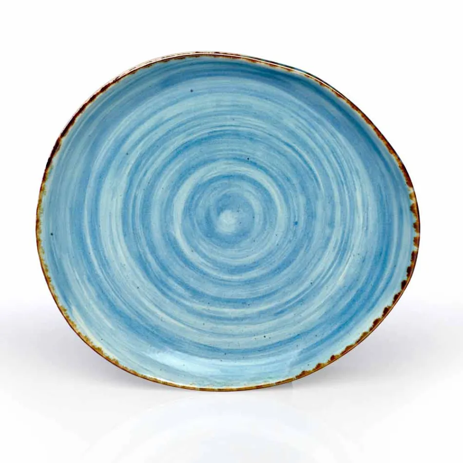 Ensemble de 16 plats design moderne en grès coloré élégant - Simba Viadurini