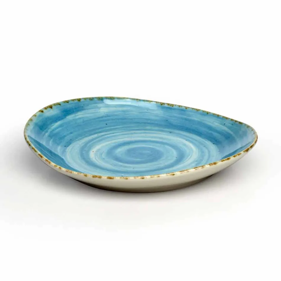 Ensemble de 16 plats design moderne en grès coloré élégant - Simba Viadurini