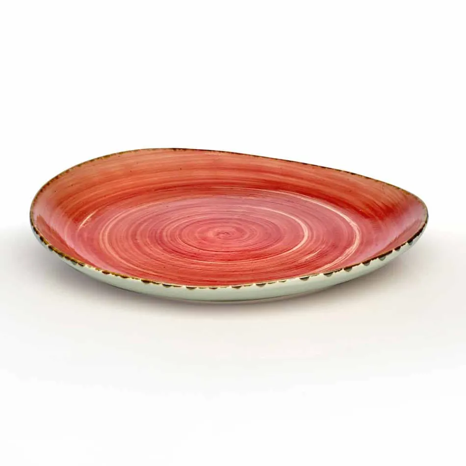 Ensemble de 16 plats design moderne en grès coloré élégant - Simba Viadurini