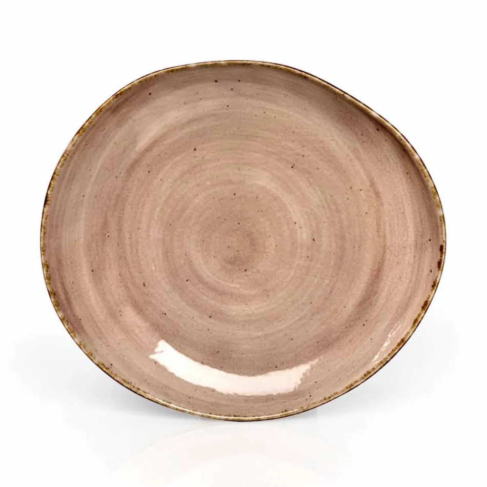 Ensemble de 20 assiettes colorées modernes en grès design élégant - Simba Viadurini