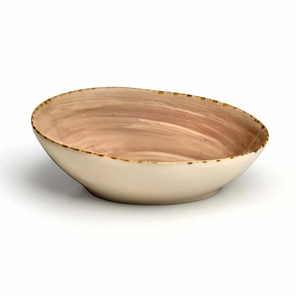 Ensemble de 20 assiettes colorées modernes en grès design élégant - Simba Viadurini