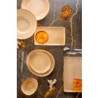 Ensemble de 20 assiettes colorées modernes en grès design élégant - Simba Viadurini