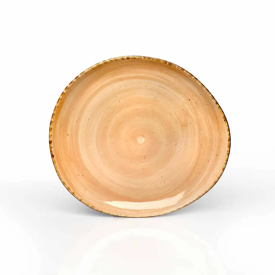 Ensemble de 20 assiettes colorées modernes en grès design élégant - Simba Viadurini