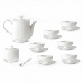 Ensemble de tasses à thé en porcelaine 15 pièces design avec pied - Armanda