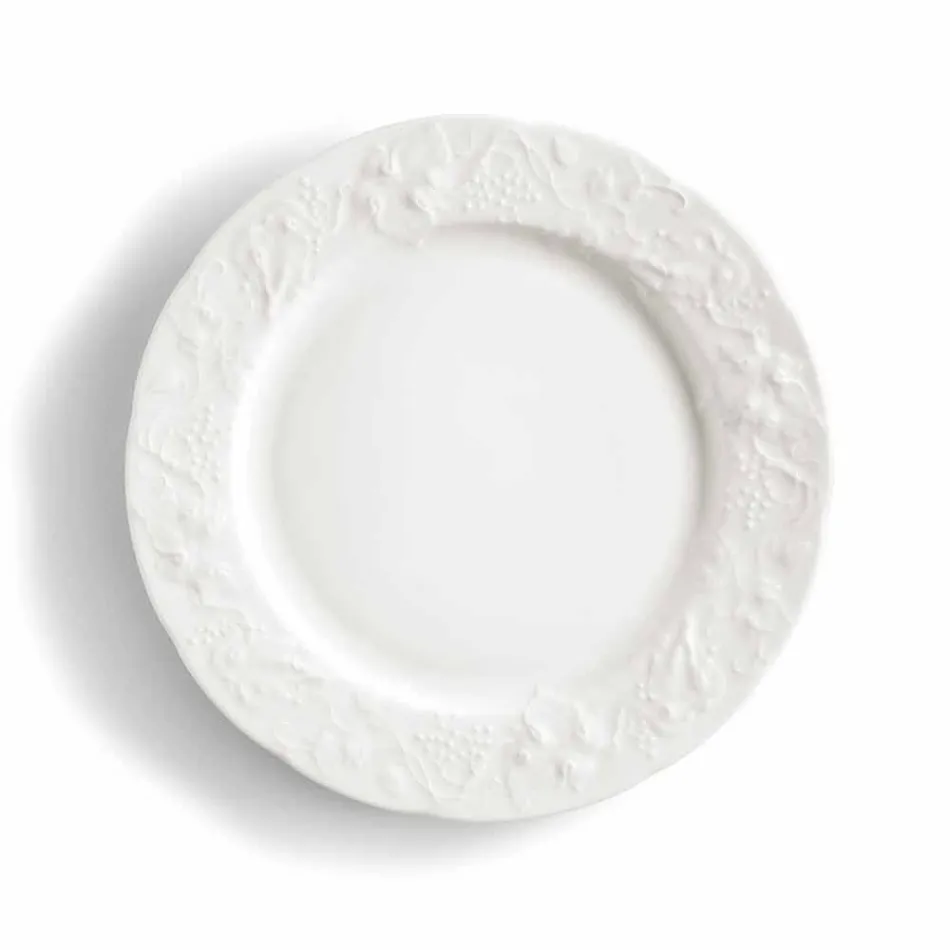 Ensemble de 27 assiettes design en porcelaine blanche élégante - Gimignano Viadurini