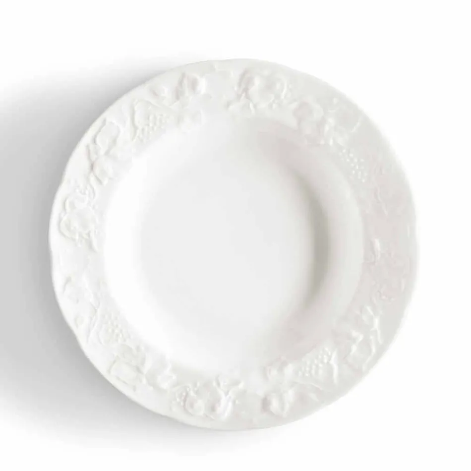 Ensemble de 27 assiettes design en porcelaine blanche élégante - Gimignano Viadurini