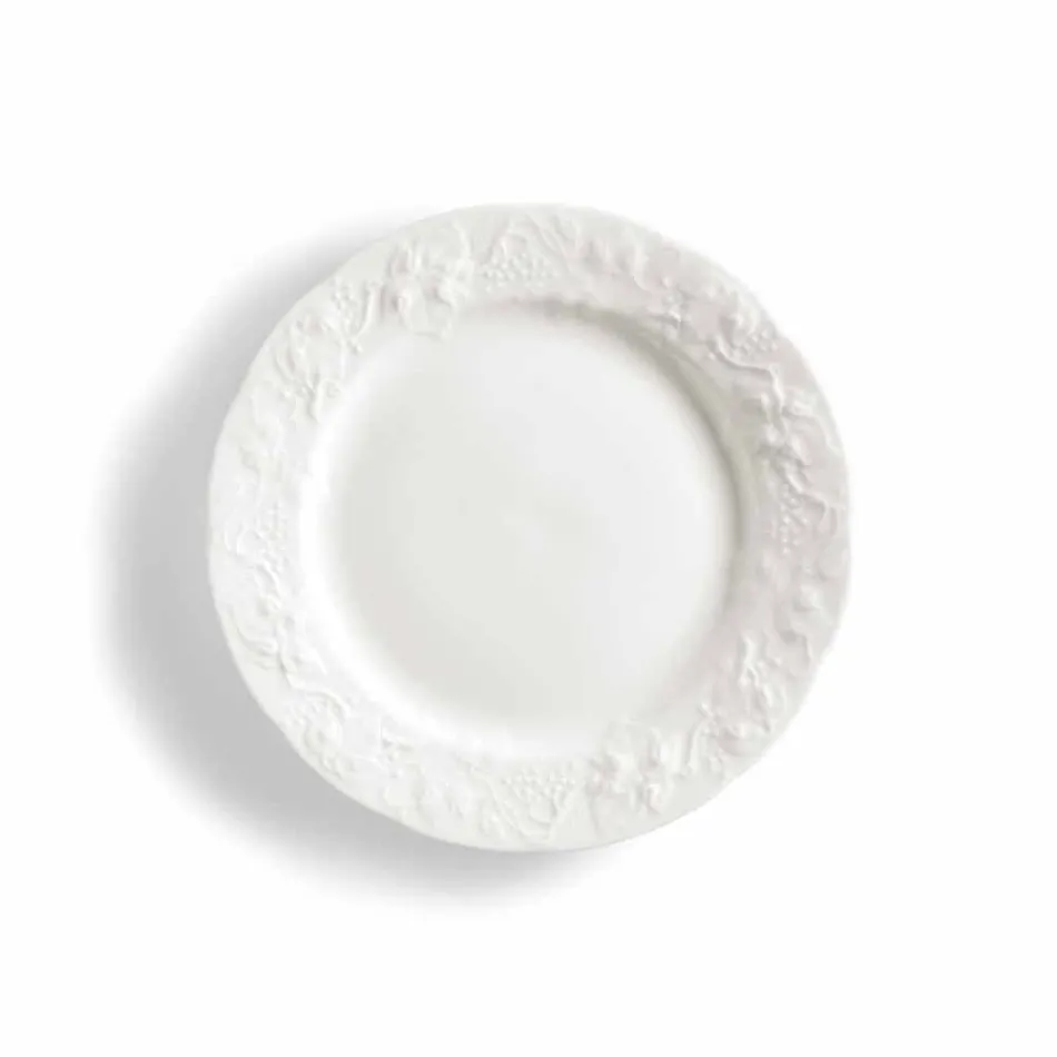 Ensemble de 27 assiettes design en porcelaine blanche élégante - Gimignano Viadurini
