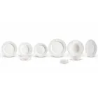 Ensemble de 27 assiettes design en porcelaine blanche élégante - Gimignano Viadurini