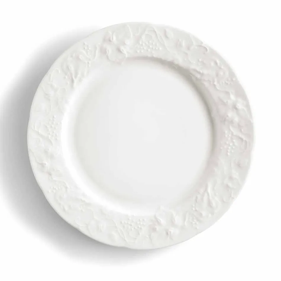 Ensemble de 27 assiettes design en porcelaine blanche élégante - Gimignano Viadurini