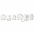 Ensemble de 27 assiettes design en porcelaine blanche élégante - Gimignano Viadurini