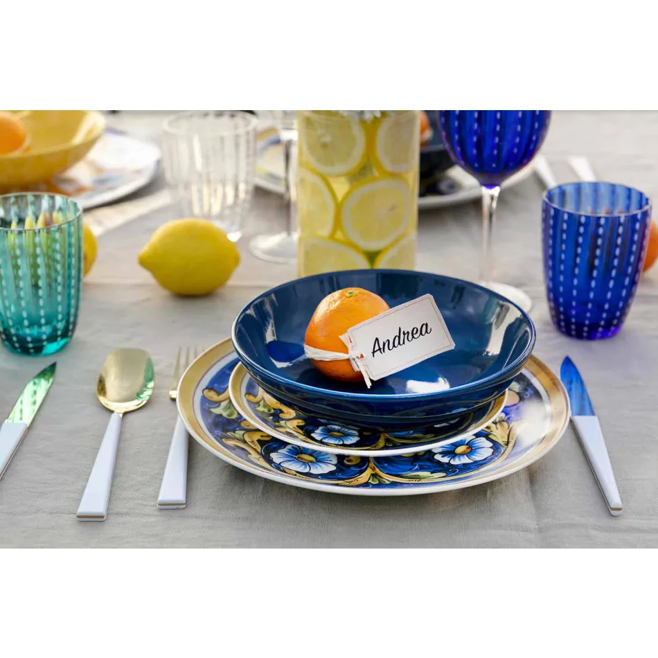 Service Vaisselle Colorée Et Moderne Vaisselle Ensemble Complet 18 Pièces - Cefalu Viadurini