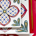 Service d'assiettes colorées modernes en grès et porcelaine 18 pièces - Iglesias Viadurini