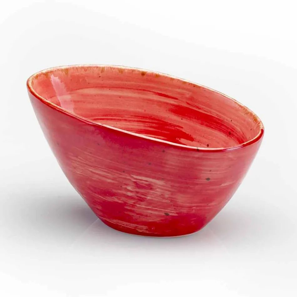 Service à Assiettes Apéritif 12 Pièces en Grès Coloré de Design Moderne - Simba Viadurini