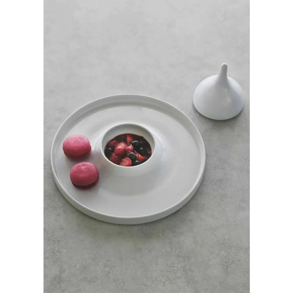 Ensemble d'assiettes apéritif en porcelaine de design moderne 8 pièces - Galatino Viadurini