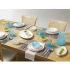 Plats De Service 3 Pièces Design Moderne En Porcelaine Blanche - Malaga Viadurini