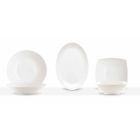 Plats De Service 3 Pièces Design Moderne En Porcelaine Blanche - Malaga Viadurini