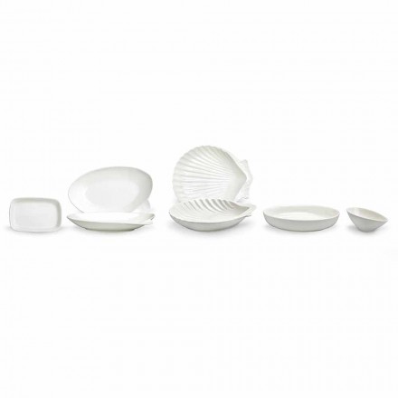 Service de vaisselle en porcelaine blanche 30 pièces - Nalah Viadurini