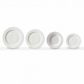 Ensemble d'assiettes en porcelaine design blanc 24 pièces - Samantha